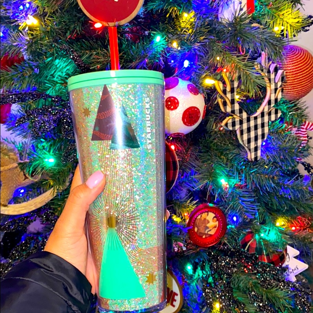 Starbucks Holiday Glitter Christmas Tree Cold Cup